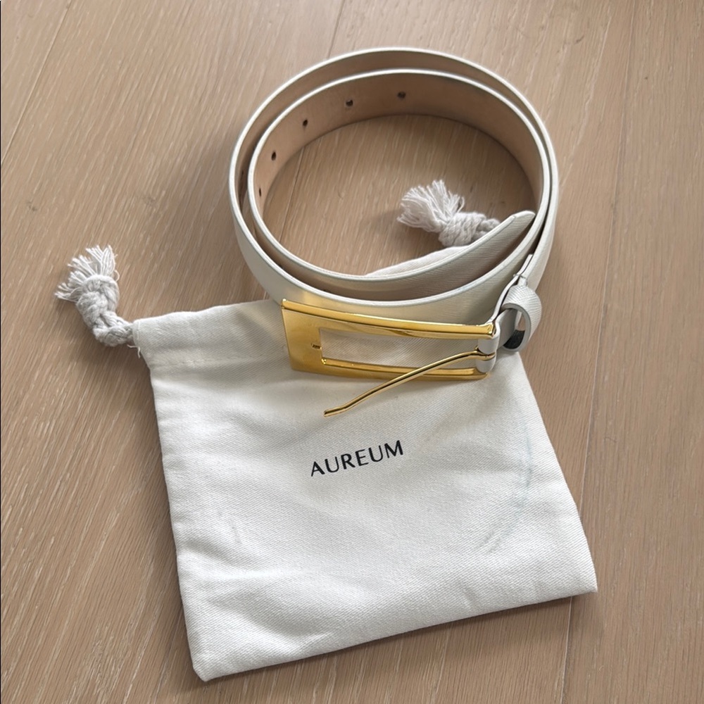 Aureum White and Gold No. 10 Women's Belt (size XS/S)